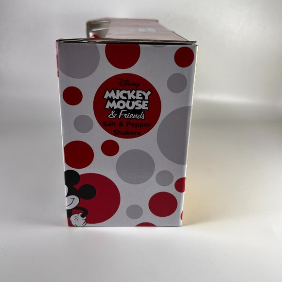 Disney Kissing Mickey Minnie Mouse Ceramic Salt Pepper Shakers Set of 2 - Picture 3 of 14